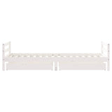 Kids Bed Frame with Drawers White 80x200 cm Solid Wood Pine 834436