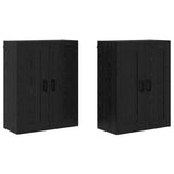Wall-mounted Cabinet 2 pcs Black Oak 69.5 x 34 x 90 cm 3415597