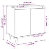 Bathroom Cabinet Sonoma Oak 58x33x60 cm Engineered Wood 849674