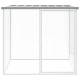 Chicken Cage with Roof Light Grey 103x98x90 cm Galvanised Steel 172338