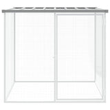 Chicken Cage with Roof Light Grey 103x98x90 cm Galvanised Steel 172338