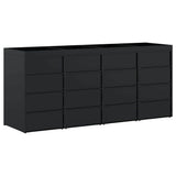 Wheelie Bin Storage for 4 Bins Black 272 x 77.5 x 121.5 cm 3394740