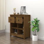 Sideboard Honey Brown 70x35x80 cm Solid Wood Pine 813767
