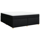 Box Spring Bed with Mattress Black 180x200 cm Fabric 3285396