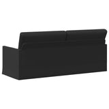 3 Seater Sofa Black 190 x 81 x 82 cm Fabric 42041108