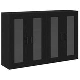 Wall Mounted Cabinet 2 pcs Black oak 69.5 x 34 x 90 cm 3334316