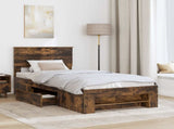 Bed Frame with Headboard Smoked Oak 80 x 200 cm Engineered Wood 3408813