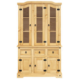 Highboard Corona Brown 112x43x196 cm Solid Wood Mexican Pine 355085