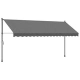 Retractable Awning Anthracite 400x150 cm Fabric and Steel 368742