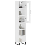 Highboard White 34.5x34x180 cm Engineered Wood 3199385