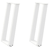 Console Table Legs U-Shaped 2 pcs White 38x cm Steel 4012781