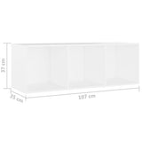 3 Piece TV Cabinet Set White Engineered Wood 3080015