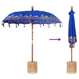 Balinese Parasol Blue 215 x 215 x 260 cm Cotton and solid wood 3356894