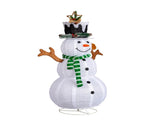1.2M Lighted Snowman and Squirrel Christmas Yard Decorations, Pre-lit Pull Up Snowman with 120 White 86401112