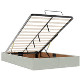 Ottoman Bed Frame No Mattress Light Grey Double Velvet 3311000
