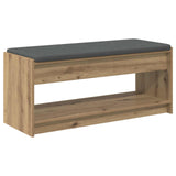 Hall Bench with Cushion with Shelf Artisan Oak 103 x 38 x 45 cm 891591