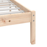 Bed Frame Natural Pine Solid Pine Wood 140x190 cm 3101003