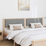 Upholstered Headboard Brown 200 cm Solid Pine Wood 879044