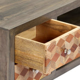 282735 TV Cabinet Grey 120x30x40 cm Solid Mango Wood