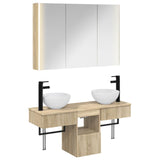 Bathroom Cabinet Set 4 pcs Sonoma Oak Engineered Wood 3406265
