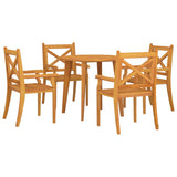 Garden Dining Set Natural wood Solid acacia wood Medium Durable 3057998