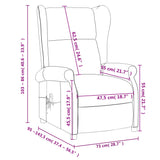 Massage Chair Dark Brown Fabric 348521