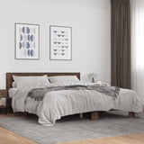 Bed Frame without Mattress Brown Oak 200x200 cm 3280086