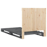 Bed Frame without Mattress Grey 100x200 cm Solid Wood Pine 3281563