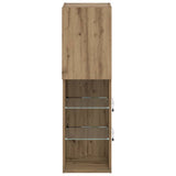 TV Cabinet with LED Lights Artisian Oak 30.5x30x102 cm 857678