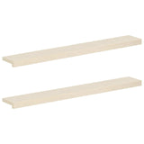 Window Sills 2 pcs White 110 x 15 x 2 cm Solid Oak Wood 42049892