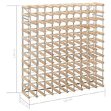 ZNTS Wine Rack for 120 Bottles Solid Pinewood 282472