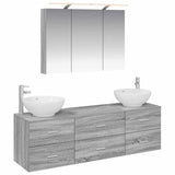Bathroom Furniture Set 4 pcs Grey Sonoma 3406940