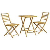 Bistro Set Natural Bamboo Bamboo Medium Foldable Bistro Set 3278527