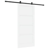 Sliding Door ORKDAL 93 x 202 cm Engineered Wood White and Black 3450101