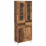 Highboard with Drawer 2 pcs Old Wood Engineered Wood 3415826