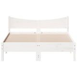Bed Frame without Mattress White 140x190 cm Solid Wood Pine 844742