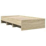 Bed Frame Sonoma oak Engineered wood, Plywood Single Bed Frame 3295704