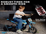 Kids Electric Motorbike 3 Gearboxes Speed Ride on Motorcycle with 40min Ranges - Blue T3398P555165