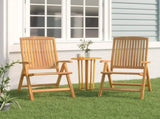 Reclining Folding Chairs 2 pcs Solid Wood Teak 362666