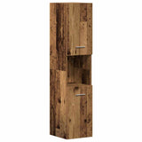 Bathroom Furniture Set with Shelf 4 pcs Brown Engineered Wood 3332580