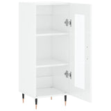 Sideboard High Gloss White 34.5x34x90 cm Engineered Wood 828774