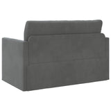 Folding Sofa Bed Dark Grey 124 x 71 x 78 cm Velvet 42030516