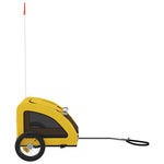 ZNTS Pet Bike Trailer Yellow Oxford Fabric and Iron 93952
