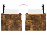 Wall-mounted Sink Vanity Smoked Oak 49 x 41 x 63 cm 890567