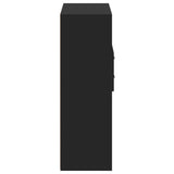 Highboard Black Engineered wood 124 cm tall, 80 cm wide Highboard 3281386
