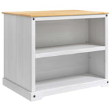 Kitchen Island Set 3 pcs White and Honey Wax Solid-Pine 3425395