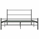 Bed Frame without Mattress Grey Metal 120x200 cm 284686