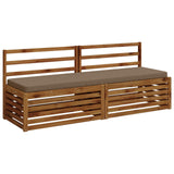 2-Piece Bench Cushions VUGHT 2 pcs 100% Polyester Taupe 952217