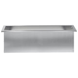 Garden Planter with LED Silver 30 x 100 x 30 cm 8008122