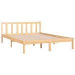 810077 Bed Frame without Mattress Solid Wood 120x200 cm
